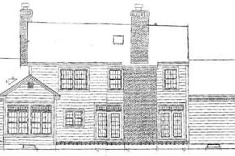 Home Plan - Exterior - Rear Elevation for Farmhouse House Plan #3-217 - 5 bed, 3.5 bath