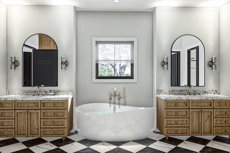 House Blueprint - Interior - Master Bathroom for Mediterranean House Plan #455-660 - 3 bed, 2 bath