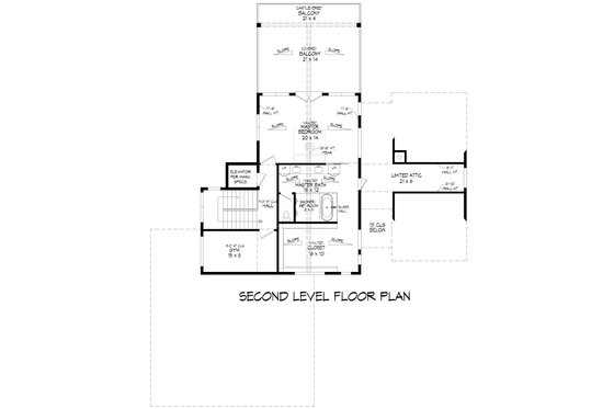 Floor Plan - Upper Floor for Contemporary House Plan #932-1273 - 4 bed, 3 bath