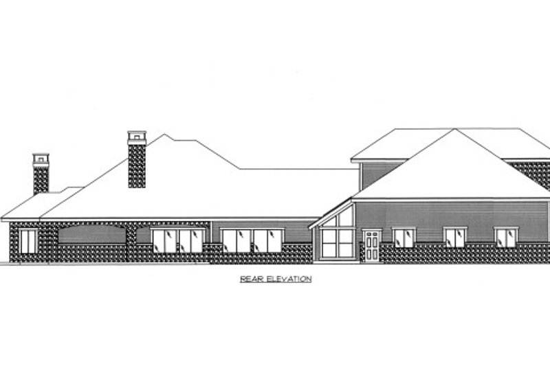 Home Plan - Exterior - Rear Elevation for Craftsman House Plan #117-767 - 2 bed, 2.5 bath