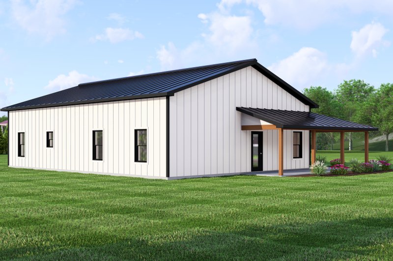 House Design - Exterior - Rear Elevation for Barndominium House Plan #1064-312 - 3 bed, 1 bath