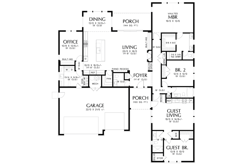 Dream House Plan - Floor Plan - Main Floor 1 for Craftsman House Plan #48-1188 - 3 bed, 2.5 bath