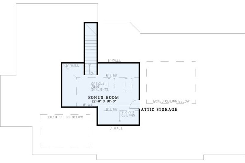 Dream House Plan - Floor Plan - Upper Floor for Ranch House Plan #17-2789 - 3 bed, 2 bath
