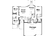 Modern Style House Plan - 3 Beds 2 Baths 1701 Sq/Ft Plan #455-747 Floor 