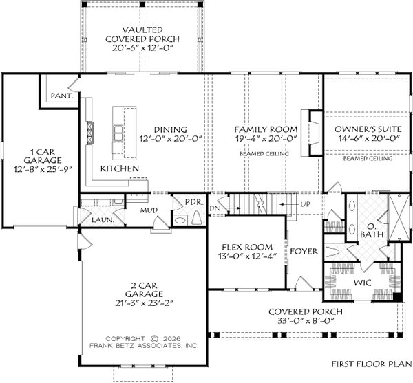 Architectural House Design - Floor Plan - Main Floor for Cottage House Plan #927-1058 - 4 bed, 3.5 bath