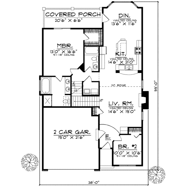 Ranch Floor Plan - Main Floor Plan #70-658