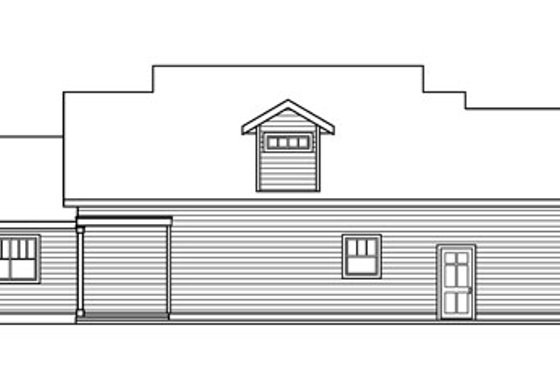 Exterior - Rear Elevation for Craftsman House Plan #124-772 - 3 bed, 2.5 bath