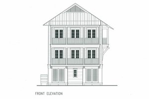 Exterior - Other Elevation for Beach House Plan #443-7 - 4 bed, 3 bath