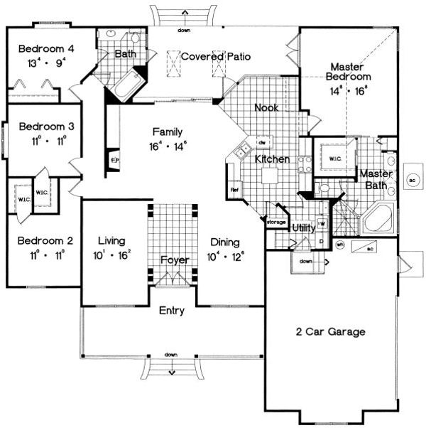 Traditional Floor Plan - Main Floor Plan #417-201