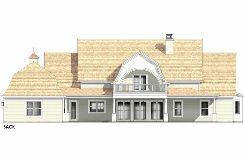 House Design - Exterior - Rear Elevation 2 for Colonial House Plan #1096-9 - 4 bed, 4.5 bath