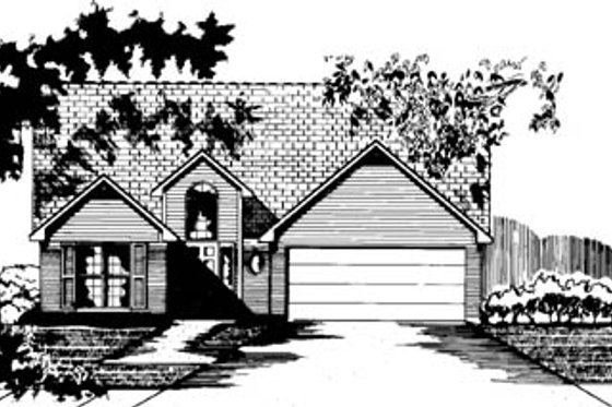 Exterior - Front Elevation for Traditional House Plan #15-232 - 3 bed, 2 bath