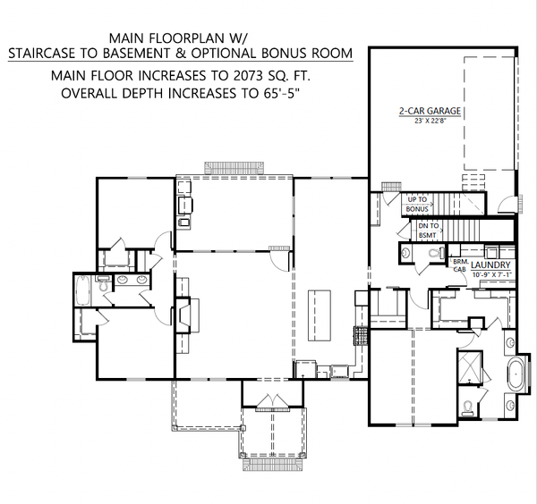 Farmhouse Floor Plan - Lower Floor Plan #1074-78