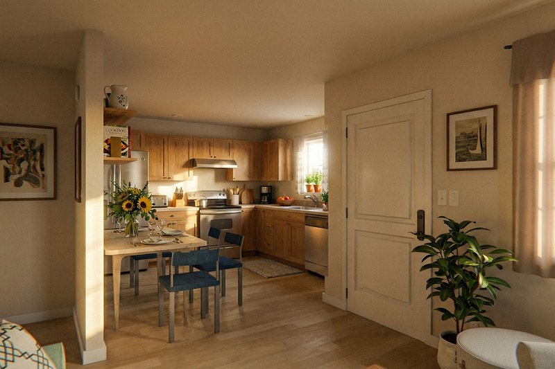 House Plan Design - Interior - Kitchen for Contemporary House Plan #1099-15 - 1 bed, 1 bath