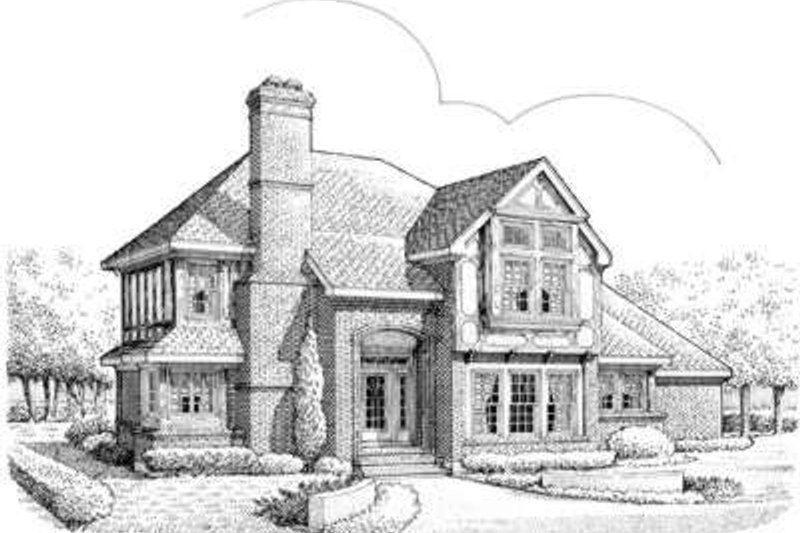 Architectural House Design - European Exterior - Front Elevation Plan #410-206