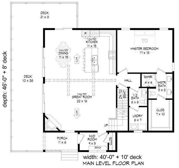 House Design - Country Floor Plan - Main Floor Plan #932-568
