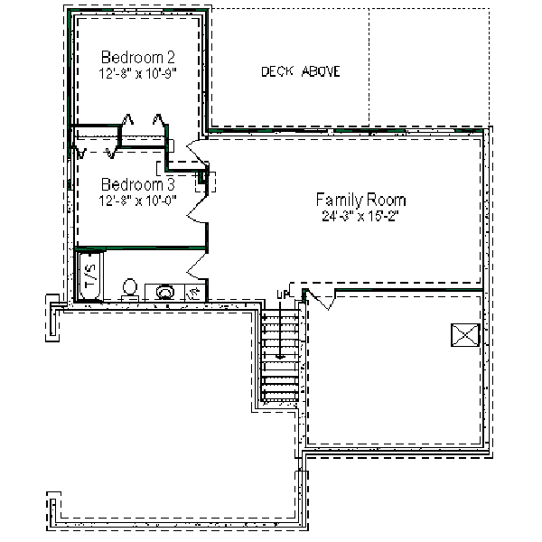 Traditional Floor Plan - Lower Floor Plan #49-144