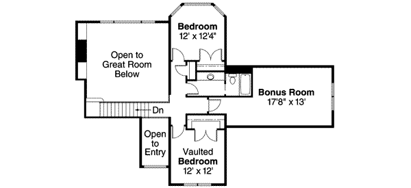 House Design - European Floor Plan - Upper Floor Plan #124-512