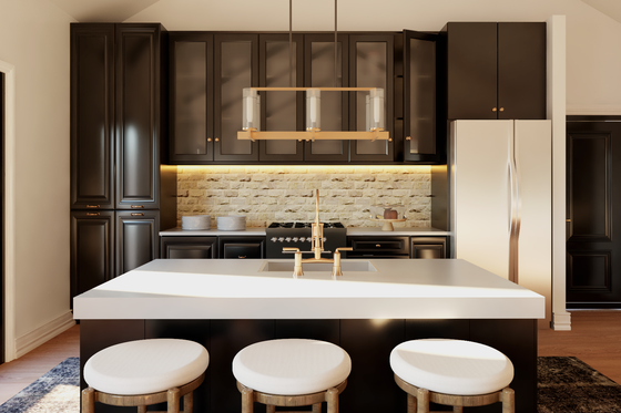 Interior - Kitchen for Contemporary House Plan #1064-447 - 3 bed, 3.5 bath