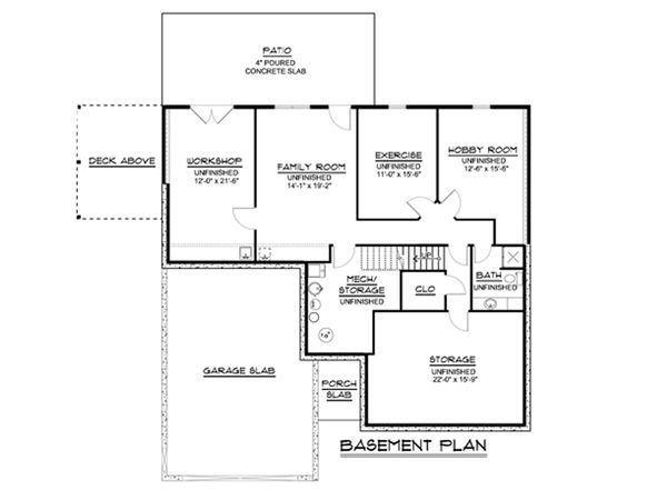 Cottage Floor Plan - Lower Floor Plan #1064-35