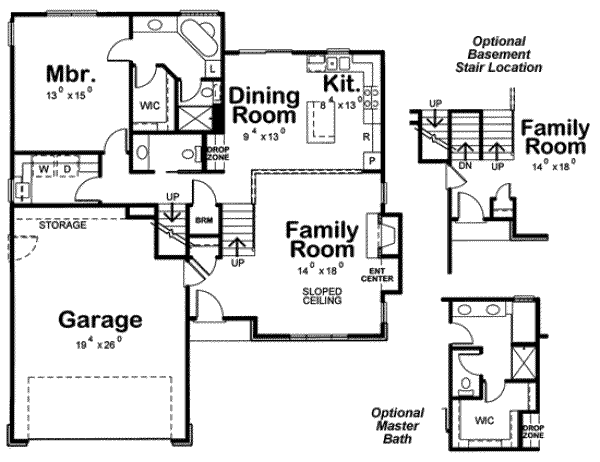 Traditional Floor Plan - Main Floor Plan #20-1785