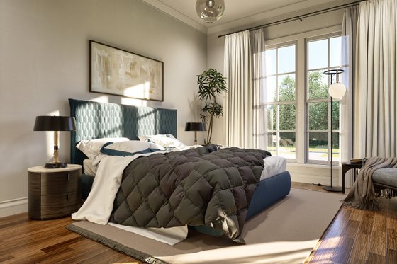 Interior - Bedroom for Bungalow House Plan #54-686 - 2 bed, 3 bath