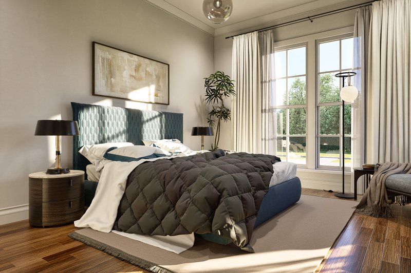 House Blueprint - Interior - Bedroom for Bungalow House Plan #54-686 - 2 bed, 3 bath