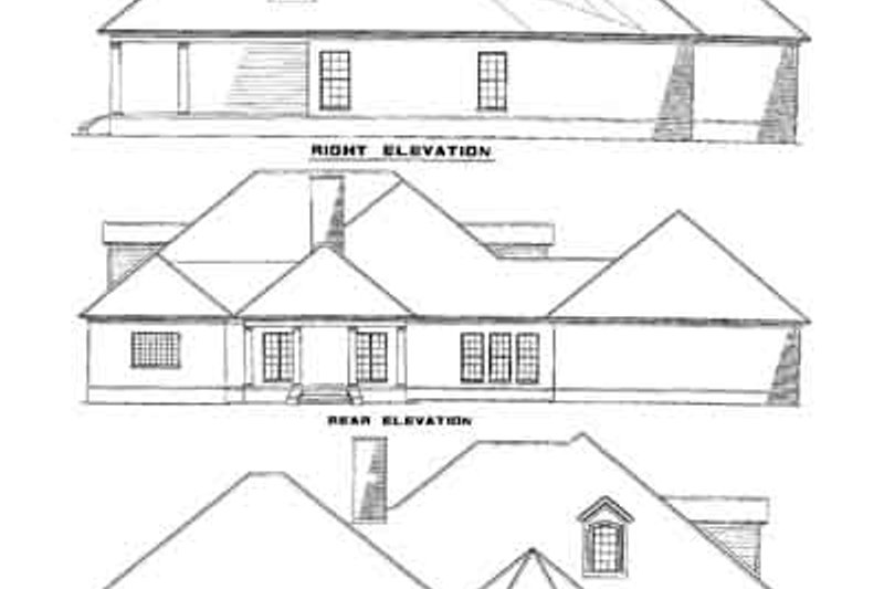 Architectural House Design - Exterior - Rear Elevation for Country House Plan #17-579 - 3 bed, 4 bath