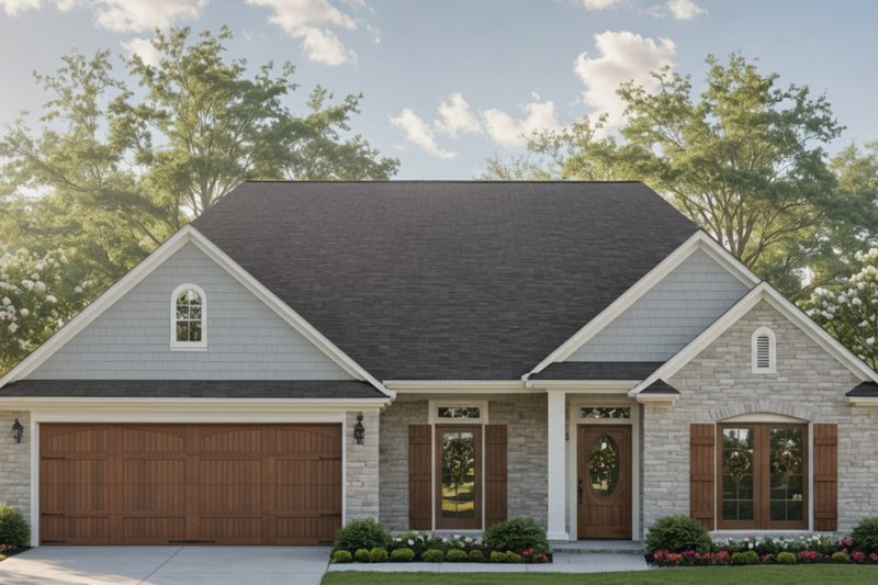 House Blueprint - Farmhouse Exterior - Front Elevation Plan #21-571