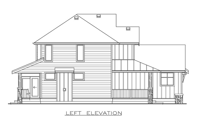 Dream House Plan - Exterior - Other Elevation for Prairie House Plan #1100-102 - 3 bed, 2.5 bath