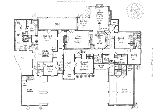 Floor Plan - Main Floor for European House Plan #310-346 - 4 bed, 4.5 bath