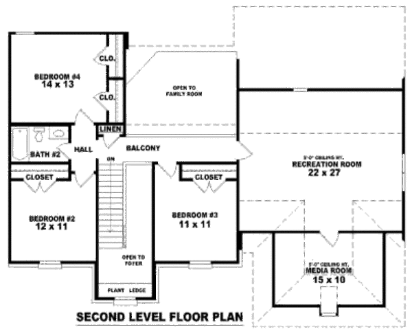 European Floor Plan - Upper Floor Plan #81-13723