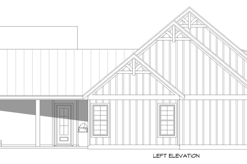 House Blueprint - Exterior - Other Elevation for Farmhouse House Plan #932-1463 - 3 bed, 2.5 bath