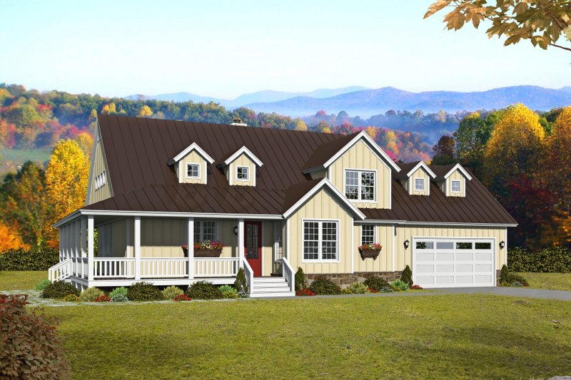 Home Plan - Country Exterior - Front Elevation Plan #932-258