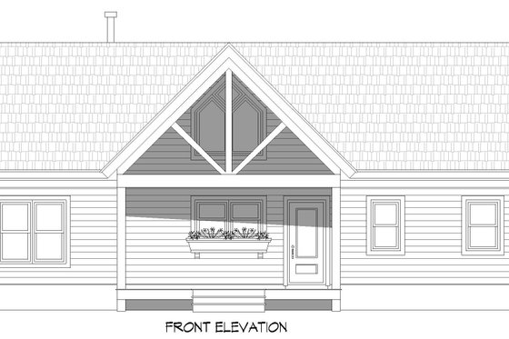 Exterior - Front Elevation 3 for Country House Plan #932-305 - 3 bed, 2 bath