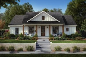 Exterior - Front Elevation 3 for Farmhouse House Plan #1074-80 - 3 bed, 2.5 bath