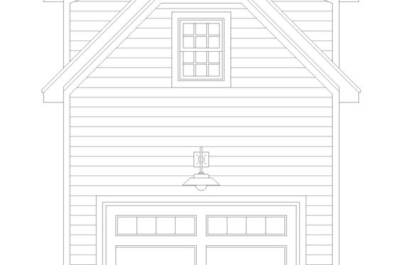 Exterior - Front Elevation 1 for Traditional House Plan #932-466, 1 bath