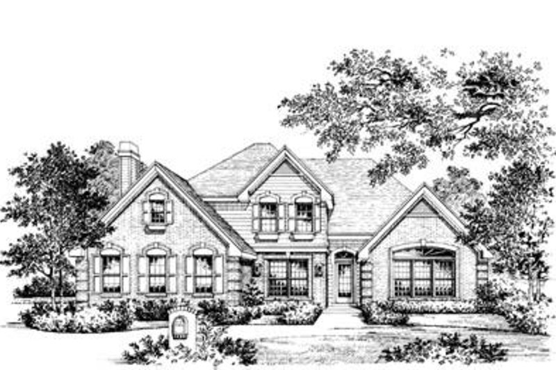 Home Plan - Exterior - Front Elevation 1 for Traditional House Plan #57-122 - 4 bed, 3.5 bath