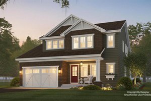 Home Plan - Exterior - Front Elevation for Farmhouse House Plan #51-1555 - 4 bed, 4.5 bath