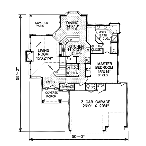 Traditional Floor Plan - Main Floor Plan #65-318