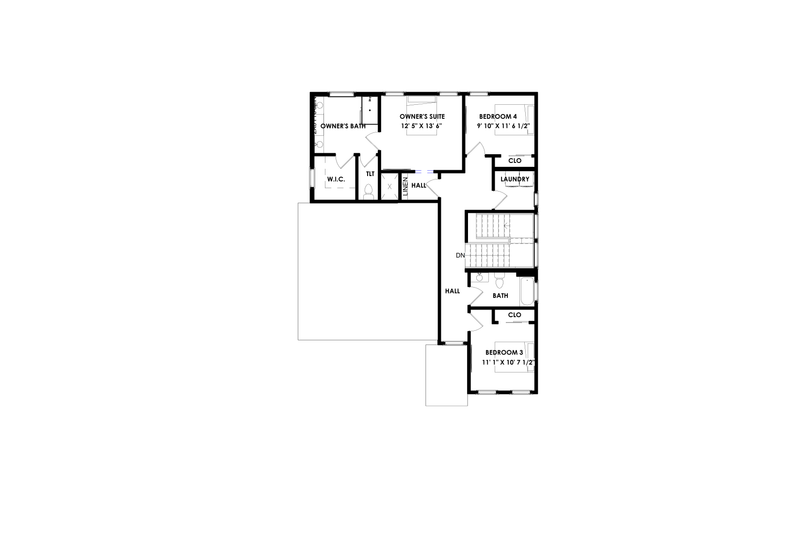 Home Plan - Floor Plan - Upper Floor for Modern House Plan #1129-1 - 4 bed, 4 bath