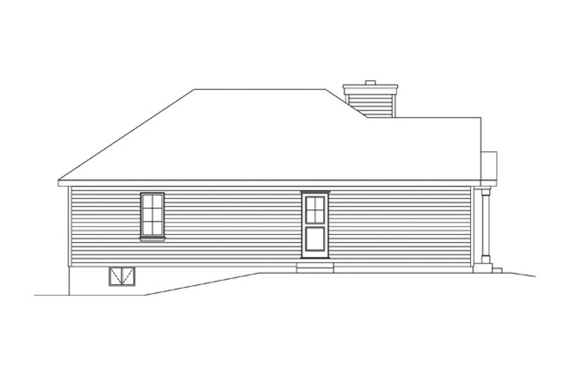 House Blueprint - Exterior - Other Elevation 1 for Ranch House Plan #22-613 - 3 bed, 1 bath