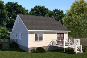 Exterior - Rear Elevation for Southern House Plan #79-161 - 3 bed, 2 bath