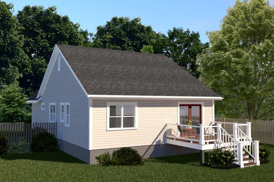 Exterior - Rear Elevation for Southern House Plan #79-161 - 3 bed, 2 bath