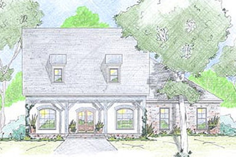 Dream House Plan - Farmhouse Exterior - Front Elevation Plan #36-471