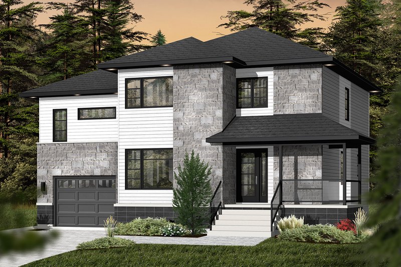 Dream House Plan - Contemporary Exterior - Front Elevation Plan #23-2588