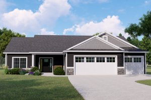 Ranch Exterior - Front Elevation Plan #1064-165