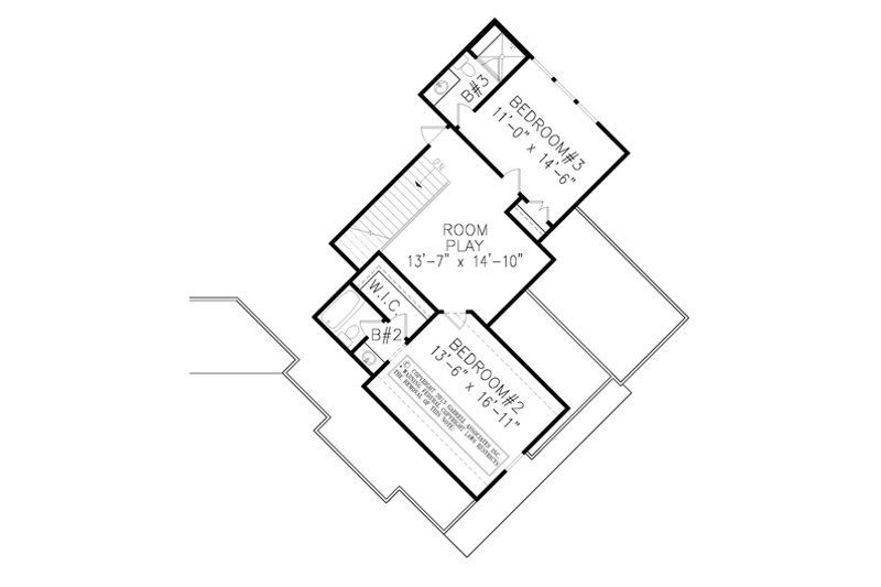 Dream House Plan - Floor Plan - Upper Floor for Craftsman House Plan #54-514 - 3 bed, 3.5 bath