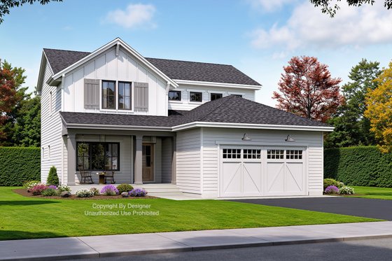 Exterior - Front Elevation 4 for Farmhouse House Plan #51-1374 - 4 bed, 3.5 bath