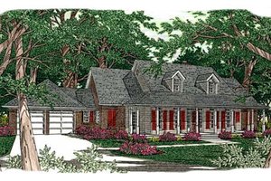 Southern Exterior - Front Elevation Plan #406-161
