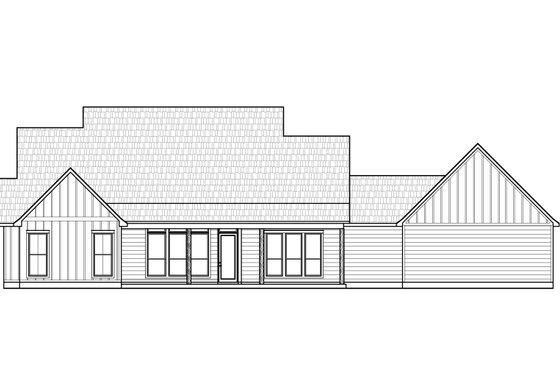 Exterior - Rear Elevation for Farmhouse House Plan #1074-108 - 4 bed, 2.5 bath